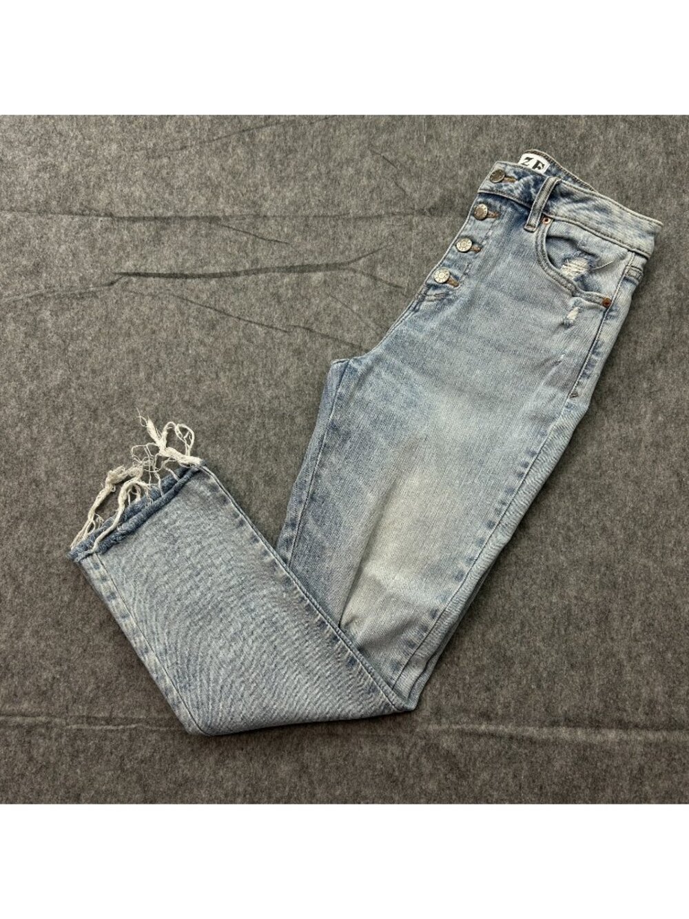 Daze Daily Driver High Rise Skinny Straight Jeans Women's Size 28 Distressed